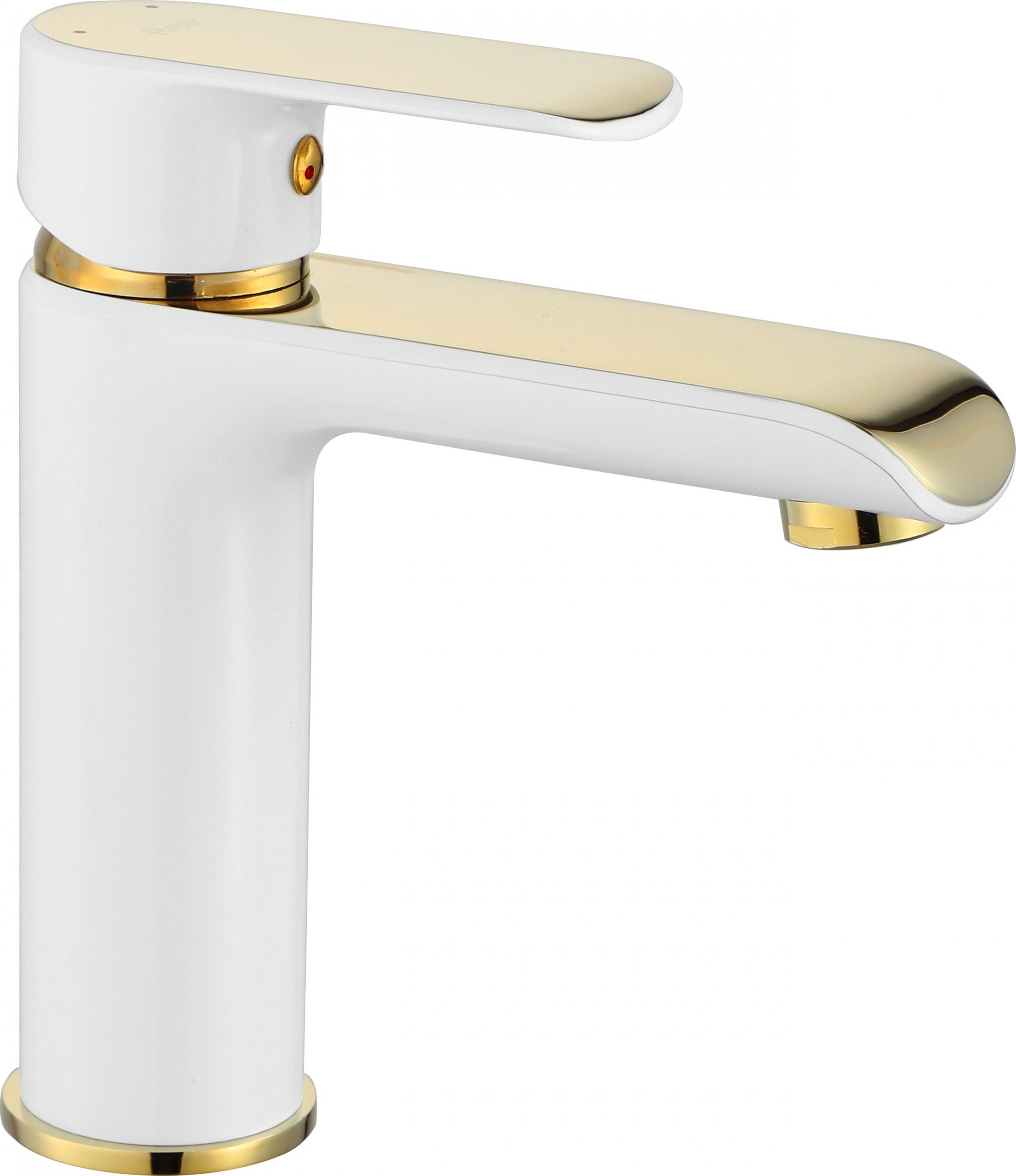 Bateria umywalkowa Rea Bateria Umywalkowa REA BLOOM Biało Złota Niska