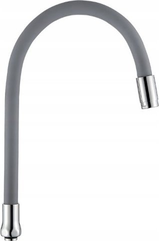 Wylewka Kuchinox Wylewka elastyczna do baterii zlewozmywakowej stojącej szary chrom