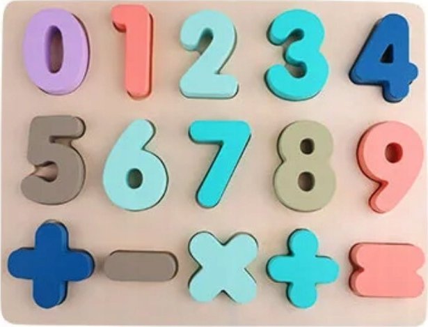 Pan i Pani Gadżet Drewniana Tablica Układanka Nauka Liczenia Liczby Dla Dzieci Montessori