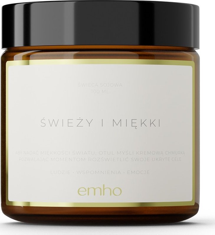 Emho Świeca sojowa zapachowa ŚWIEŻY I MIĘKKI