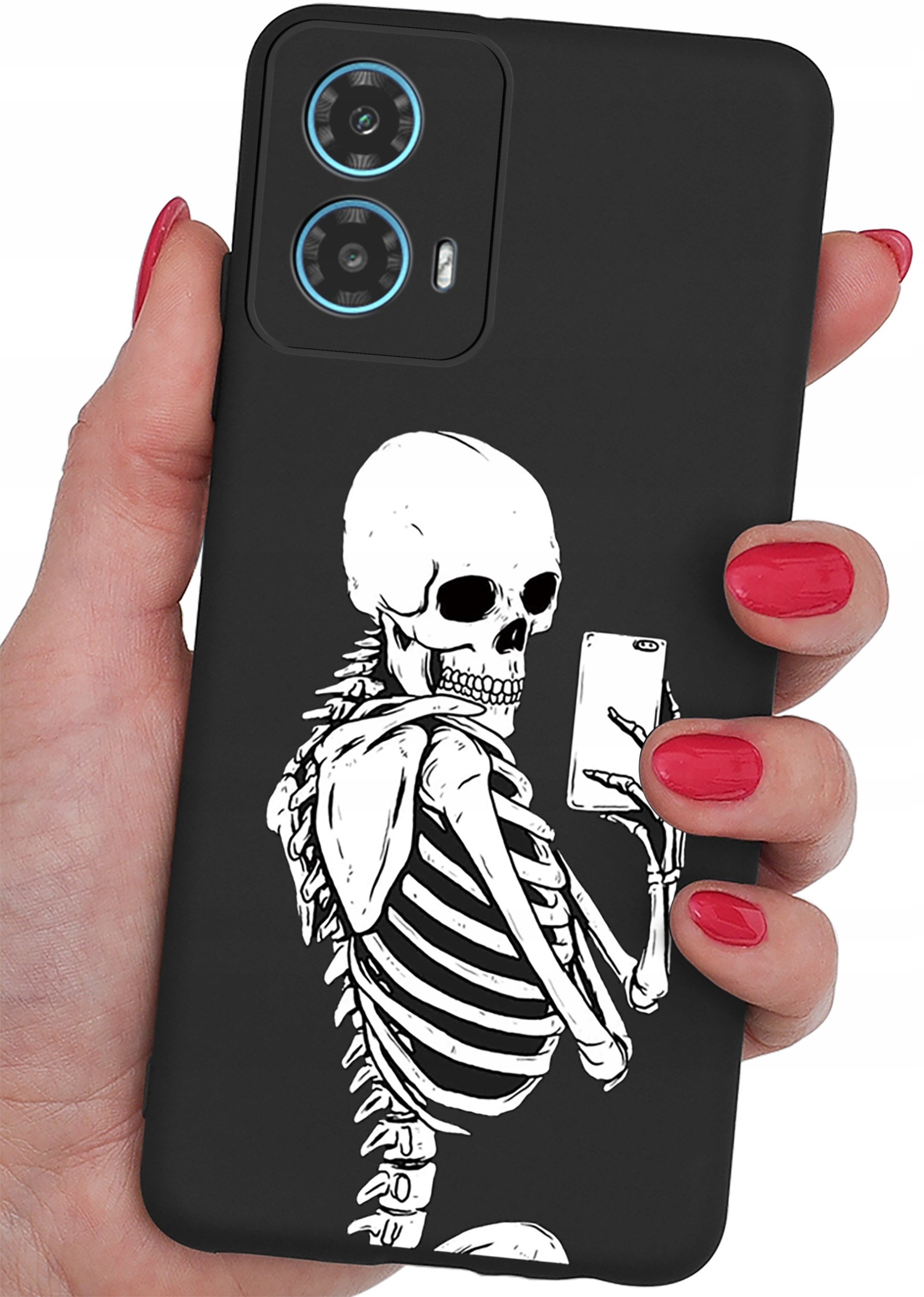 ETUI do Motorola Moto G34 5G CASE WZORY SOFT MATT PLECKI + SZKŁO 9H