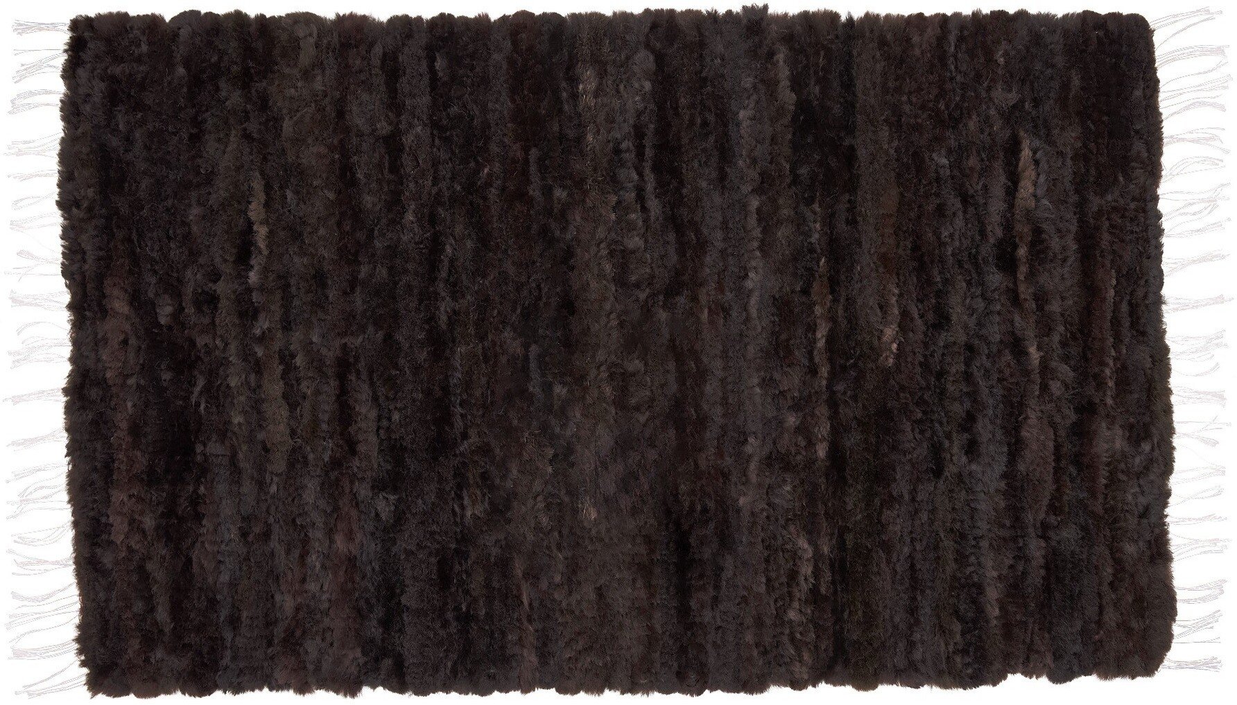 Tkany dywan z owczej skóry Czekoladowy