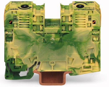 Wago Złączka przelotowa 2-przewodowa 16x86mm żółto-zielona - 285-137