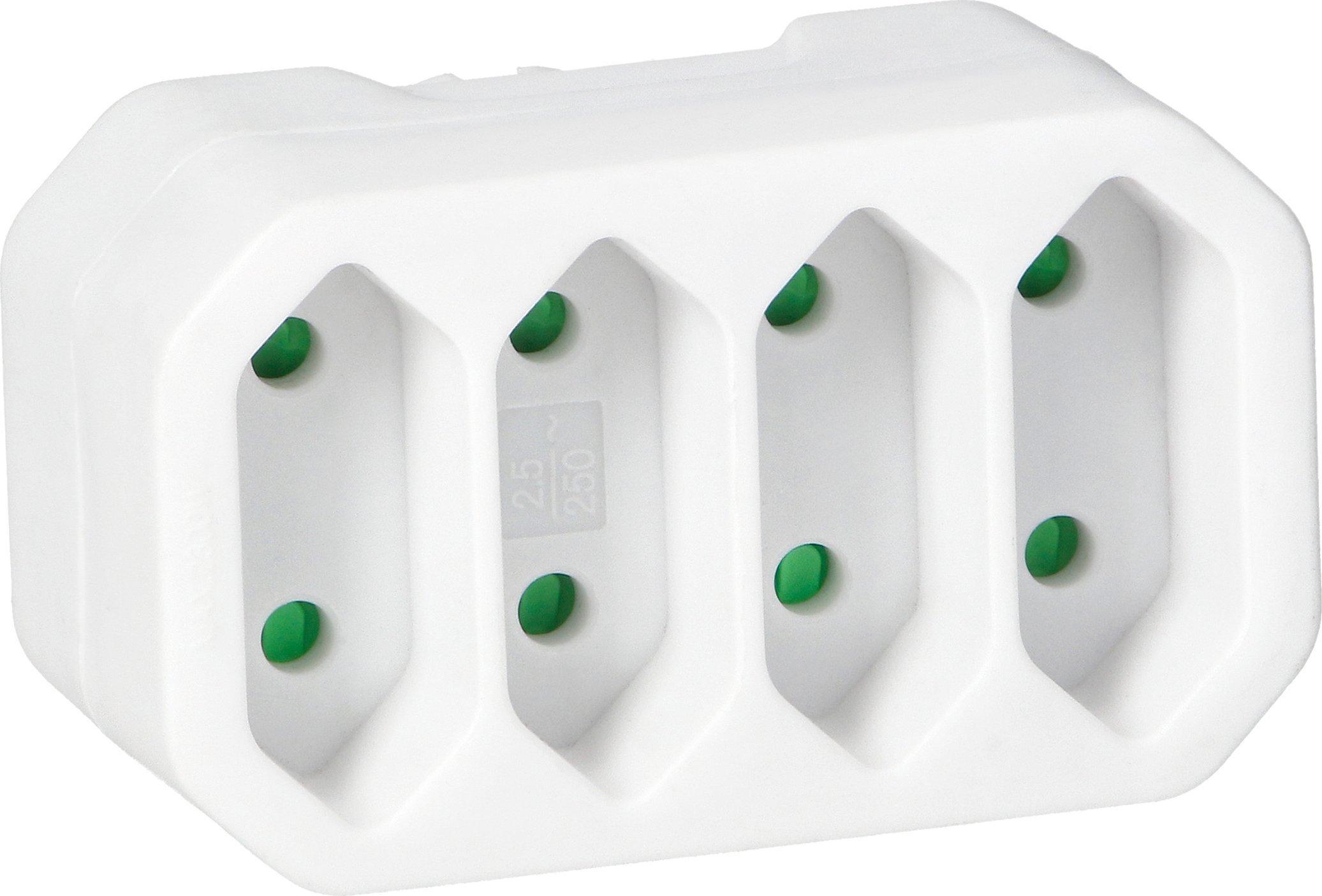 Orno Rozgałęźnik 4x2P euro, biały