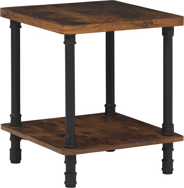 Beliani Stolik pomocniczy ciemne drewno VERIL