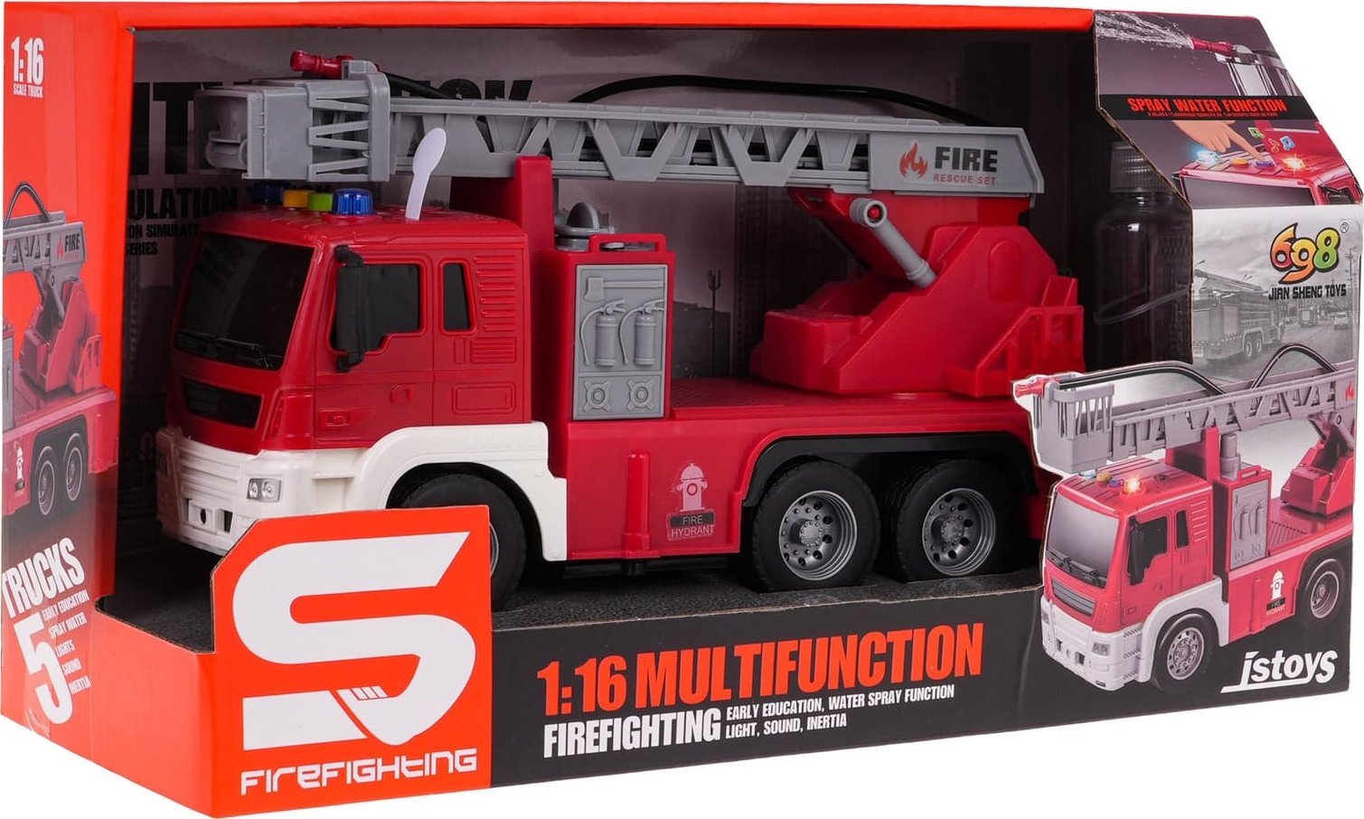 Ramiz Straż Pożarna z Funkcją Wody, Świateł i Dźwięku 1:16