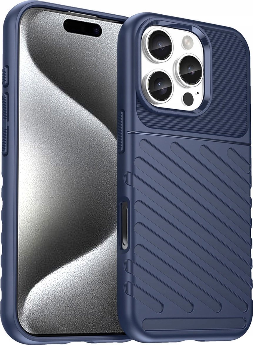 Hurtel Etui silikonowe Thunder Case do iPhone 16 Pro Max - niebieskie