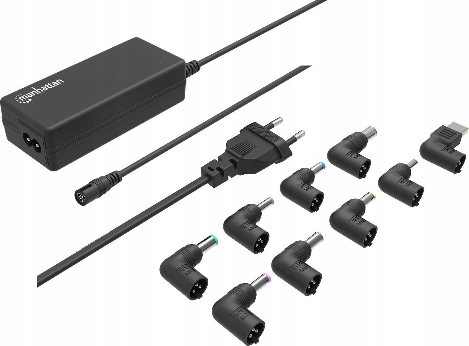 Zasilacz do laptopa Manhattan MANHATTAN Laptop-Netzteil 65W AC 9 Stecker