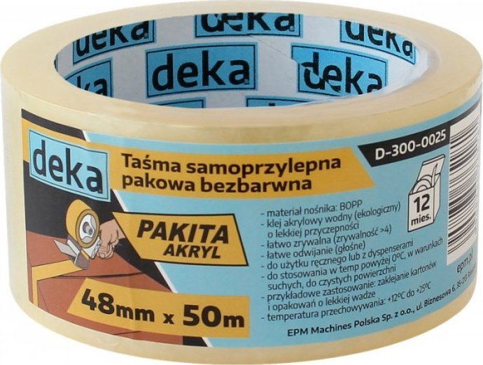 Deka TAÅMA PAKOWA BEZBARWNA 48MM*50M