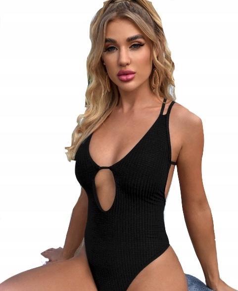 Pan i Pani Gadżet Strój kąpielowy jednoczęściowy czarny monokini