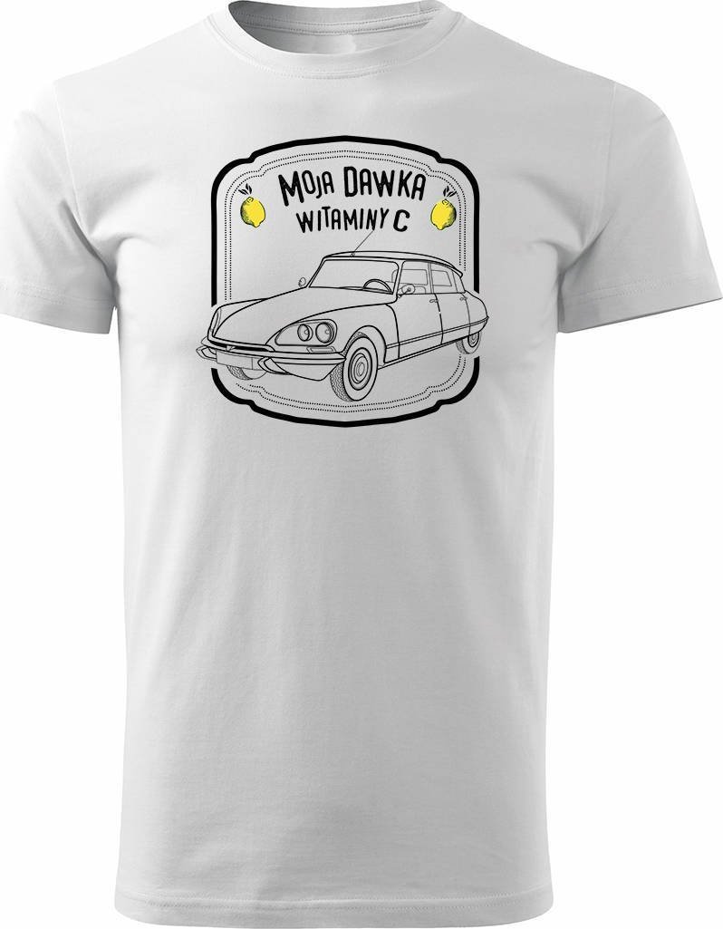 Topslang Koszulka z samochodem Citroen Citroenem DS 19 21 23 ID 19 21 męska biała M