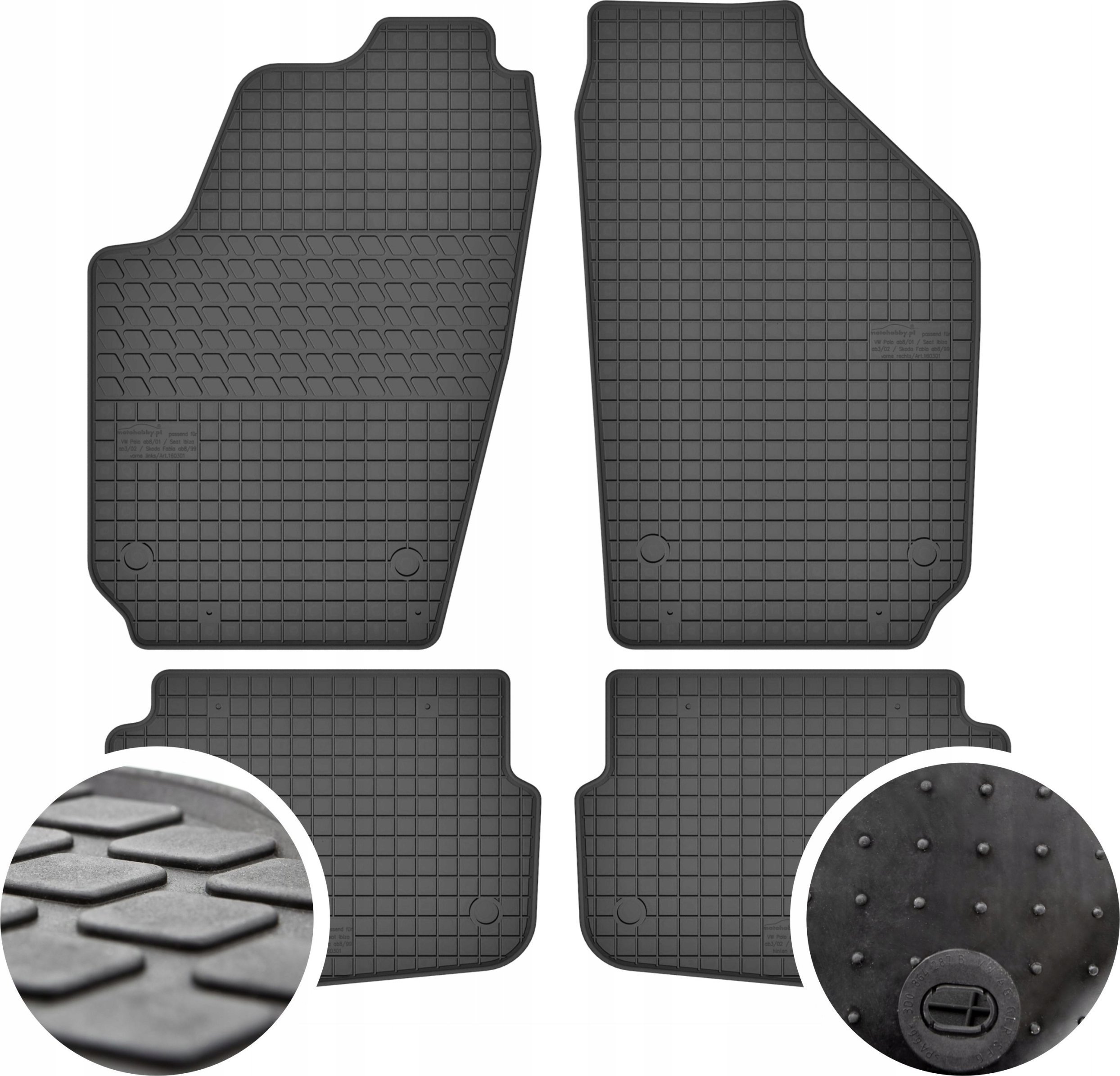 GeyerHosaja Dywaniki gumowe do Skoda Fabia I