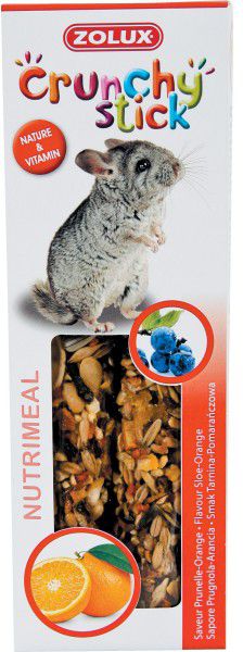 Zolux Crunchy Stick szynszyla tarnina/pomarańcza 115 g