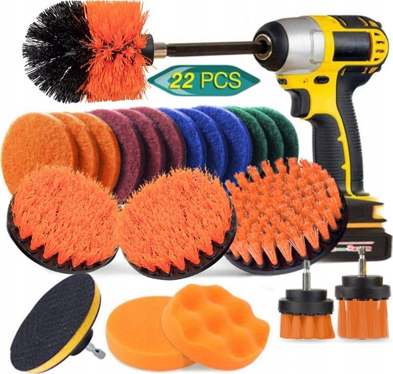 Zeyxo Zestaw szczotek czyszczących na wiertarkę 22 elem. GA09