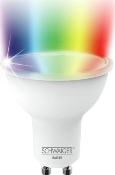 Schwaiger Schwaiger HAL550, Smart bulb, White, ZigBee, LED, GU10, Blue, Green, Red