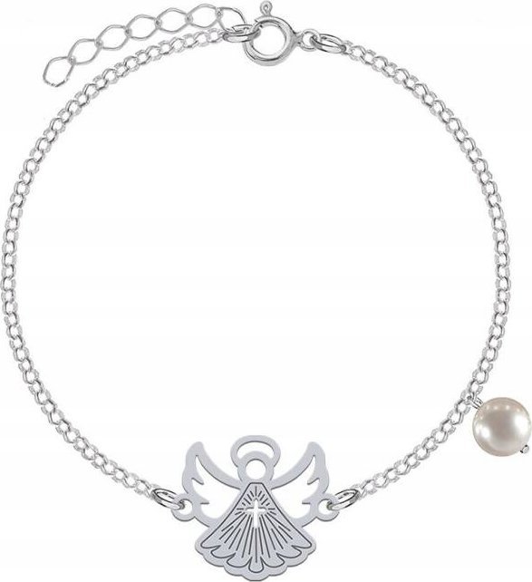 Radziszewska Jewellery Bransoletka z Aniołkiem srebro925 DEDYKACJA