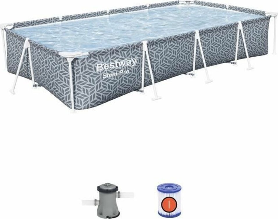 Bestway Nadmuchiwany basen Bestway Steel Pro Szary
