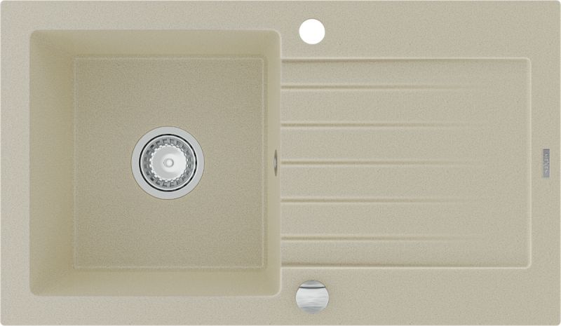 Zlewozmywak Mexen Pablo granitowy 1-komorowy z ociekaczem 752 x 436 mm, beżowy - 6510751010-69