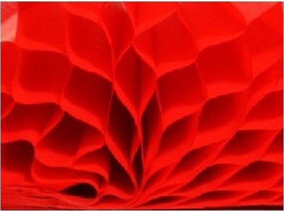 Bibuła przestrzenna czerwony 20x33cm