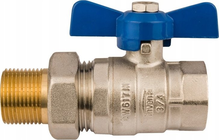 UN ZAWÃR KULOWY WODNY ZE ÅRUB. W/Z Z MOTYL DN 20 3/4 MILENIUM