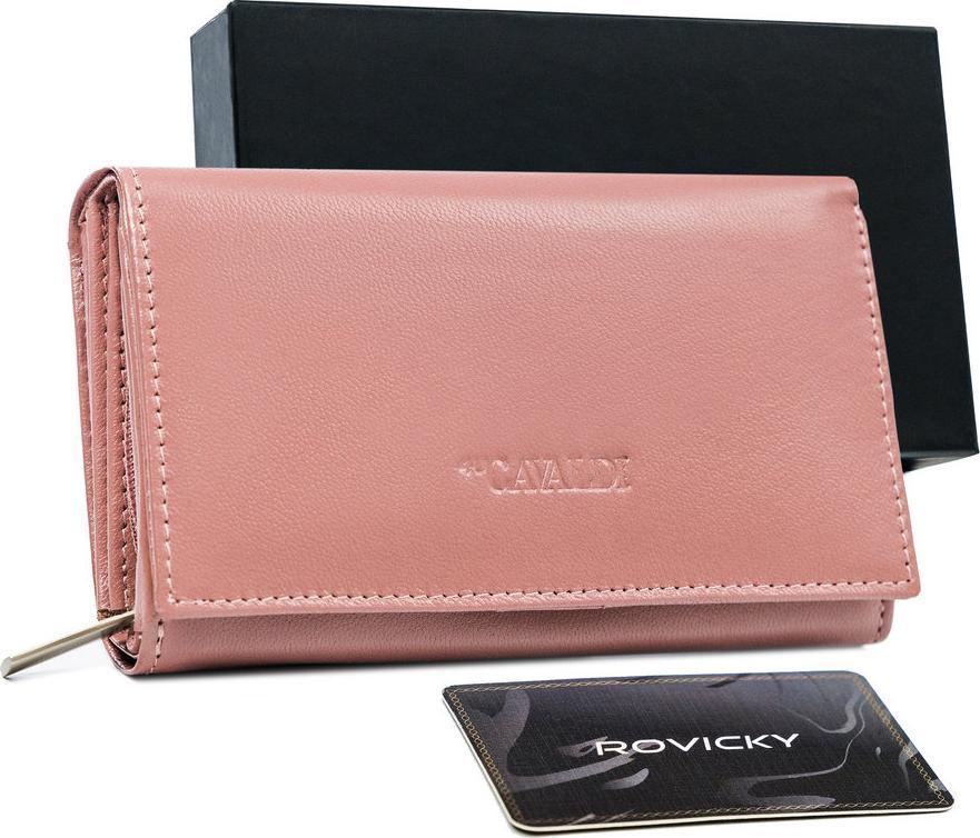 4U Cavaldi Klasyczny skórzany portfel damski z klapą na zatrzask Cavaldi NoSize