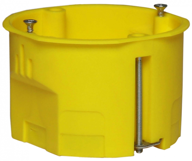 Onnline Puszka podtynkowa pojedyncza PK-60 samogasnąca zółta - 0201-11N