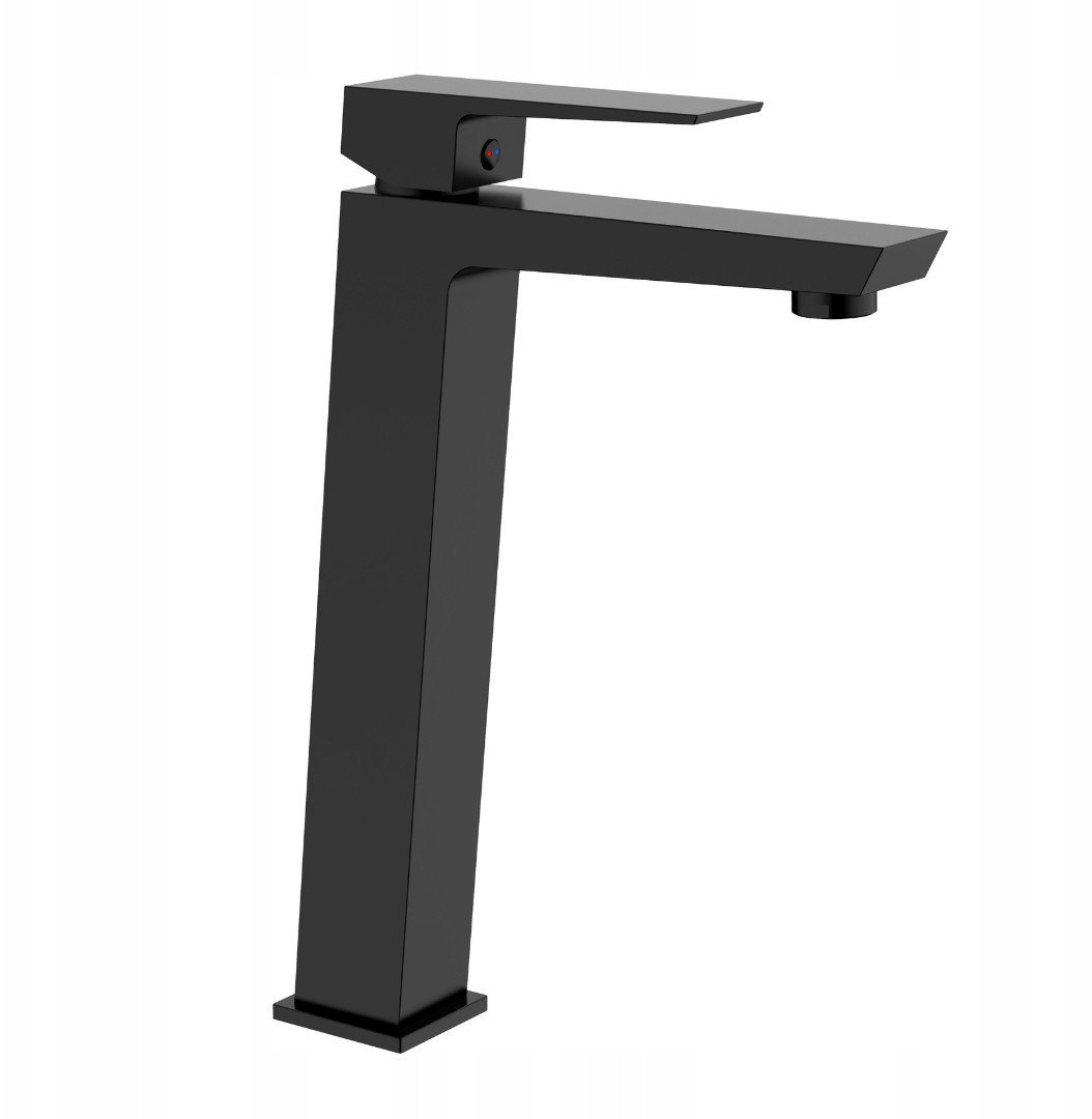 Invena bateria umywalkowa wysoka Paros, czarny BU-09-W04-A