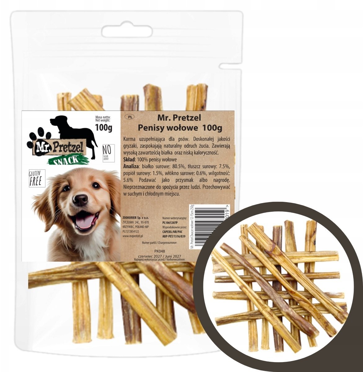 Monroe Mr. Pretzel Wołowe penisy 100g