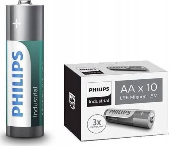 Philips PHILIPS batteri industrial alkaline AA 10-pak - 2073832