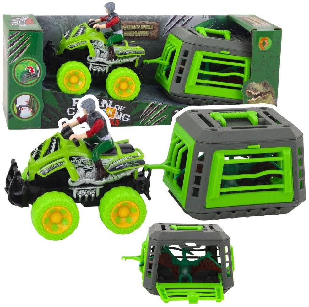 Zestaw Quad Z Kierowcą Klatka Z Dinozaurem Pterodaktyl LEAN Toys