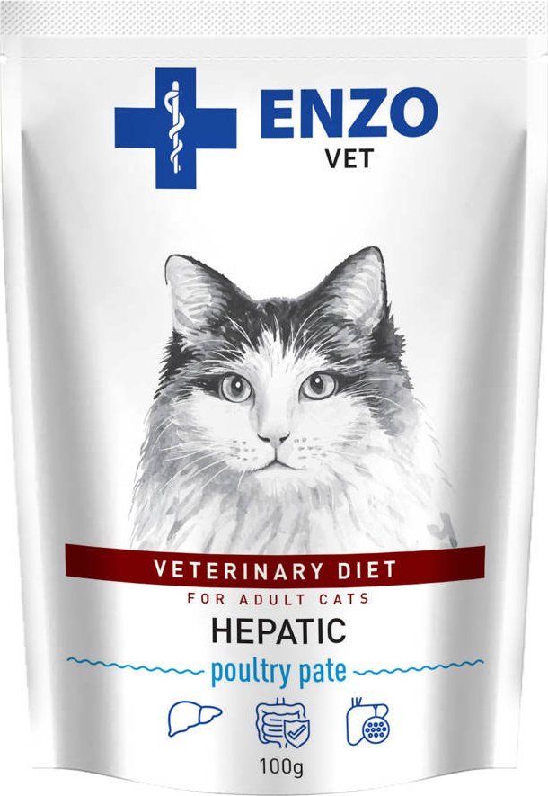 Triton ENZO VET Hepatic drób-pasztet dla kotów 100g