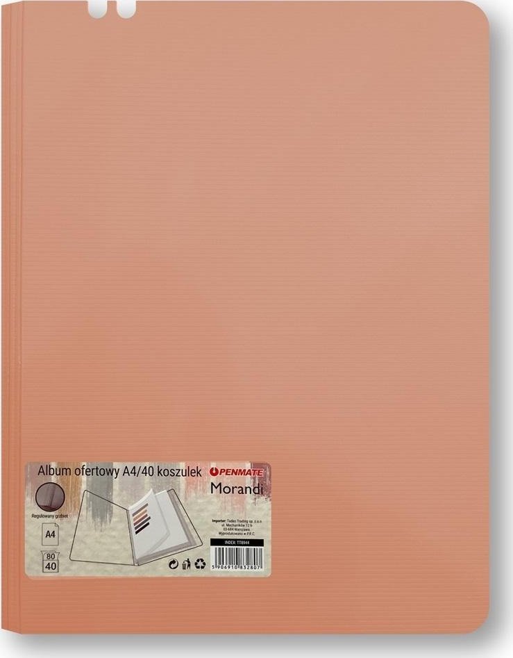 Album ofertowy A4 40 koszulek Morandi różowy