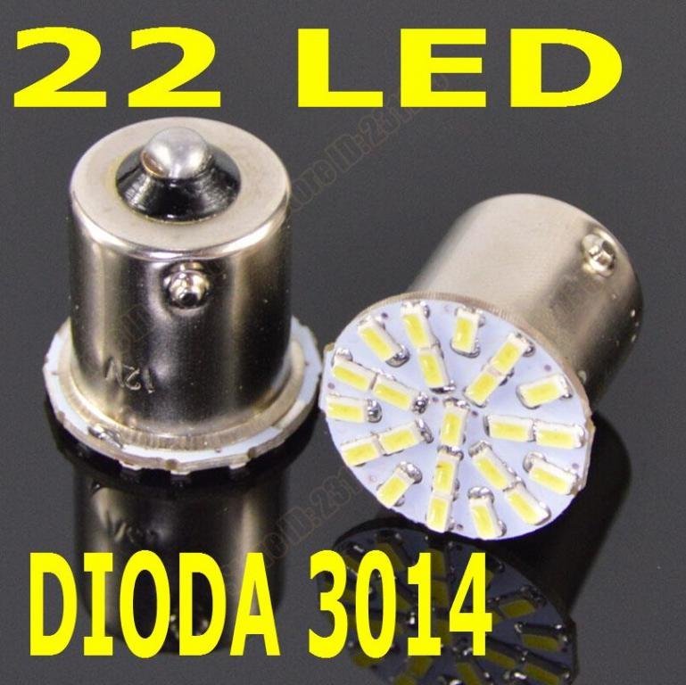 Tech-Led Żarówka diodowa BA15S 22 SMD3014 P21W zimna-W-wa