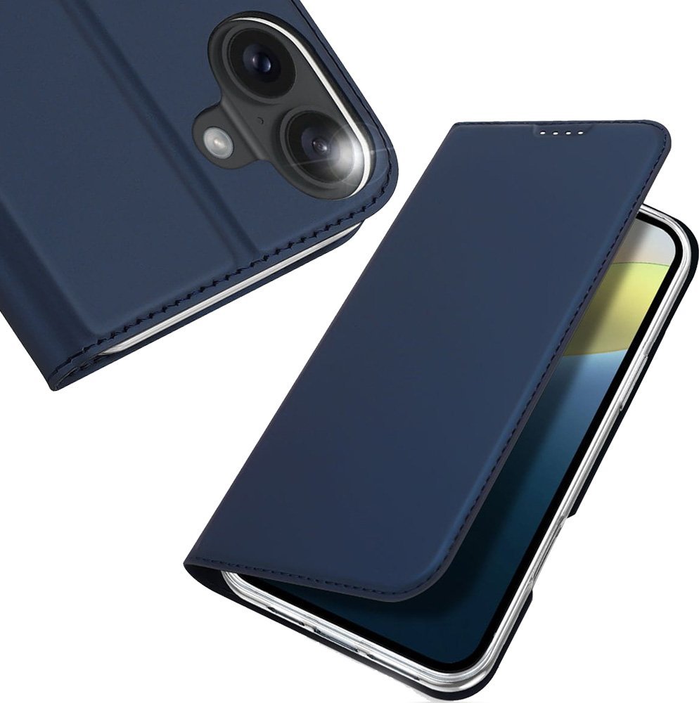 Dux Ducis Etui Skin Pro na iPhone 16 z klapką i miejscem na kartę - niebieskie