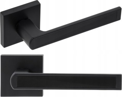 Gamet Klamka czarna matowa z połyskującą wstawką Inserta