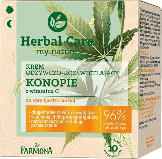 Farmona Farmona Herbal Care Krem odżywczo-rozświetlający Konopie z witaminą C - cera bardzo sucha 50 ml