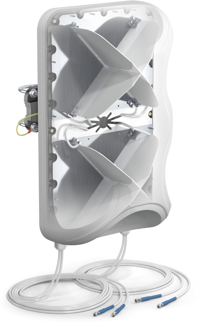 QuWireless QuPanel 5G/LTE Global MIMO4x4, 10m, Antenna directional wide band LTE MIMO 4x4, 600-6000MHz, SMA (AP5G4-G1), 7 dBi, 0.617-0.96/1.7-2.7/3.3-