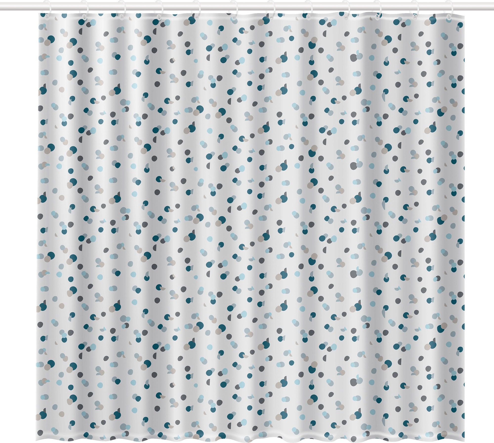 Rayen Rayen Zasłona prysznicowa w kropki 180 x 200 cm biała