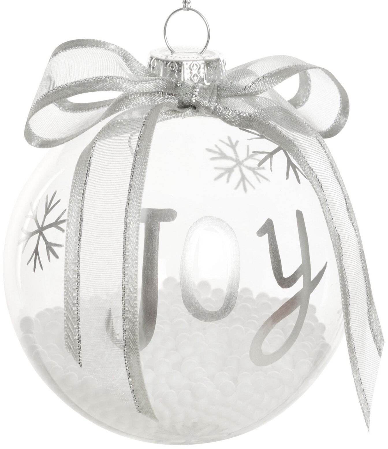 4 x szklane bombki choinkowe srebrne 10 cm komplet świąteczny