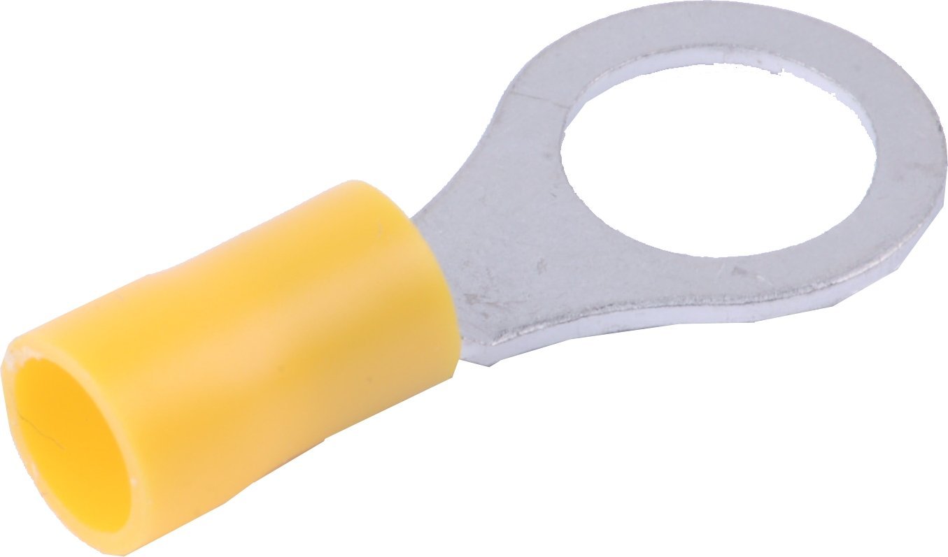 Końcówka kablowa izolowana oczkowa Cu M10 100szt żółta