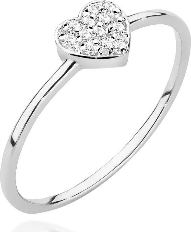 Best Diamonds złoty pierścionek z brylantem 0.10ct 15