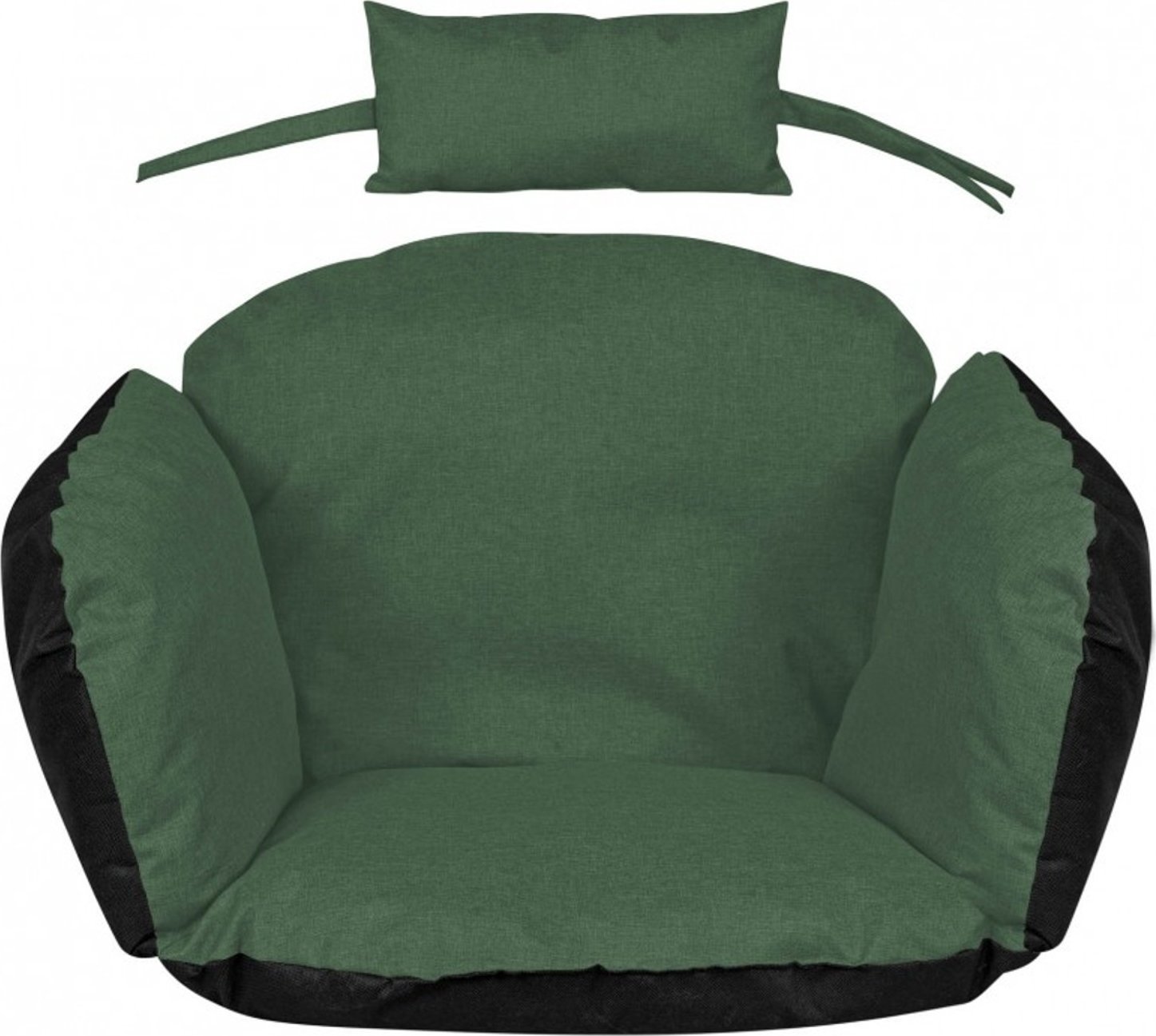 AIO PODUSZKA OGRODOWA BOCIANIE GNIAZDO 112x113CM Z ZAGŁÓWKIEM ZIELONA