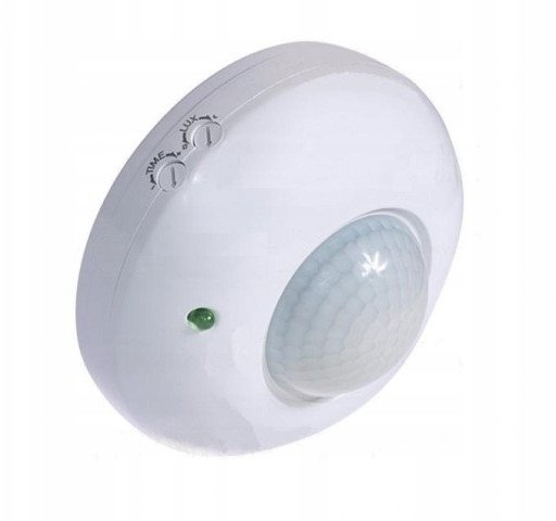 Natynkowy, sufitowy czujnik ruchu i zmierzchu LED PIR