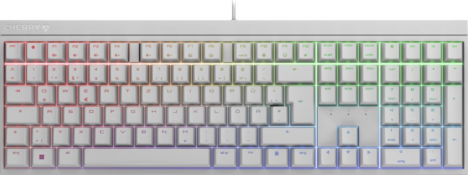Klawiatura Cherry CHERRY MX 2.0S RGB klawiatura USB QWERTZ Niemiecki Biały