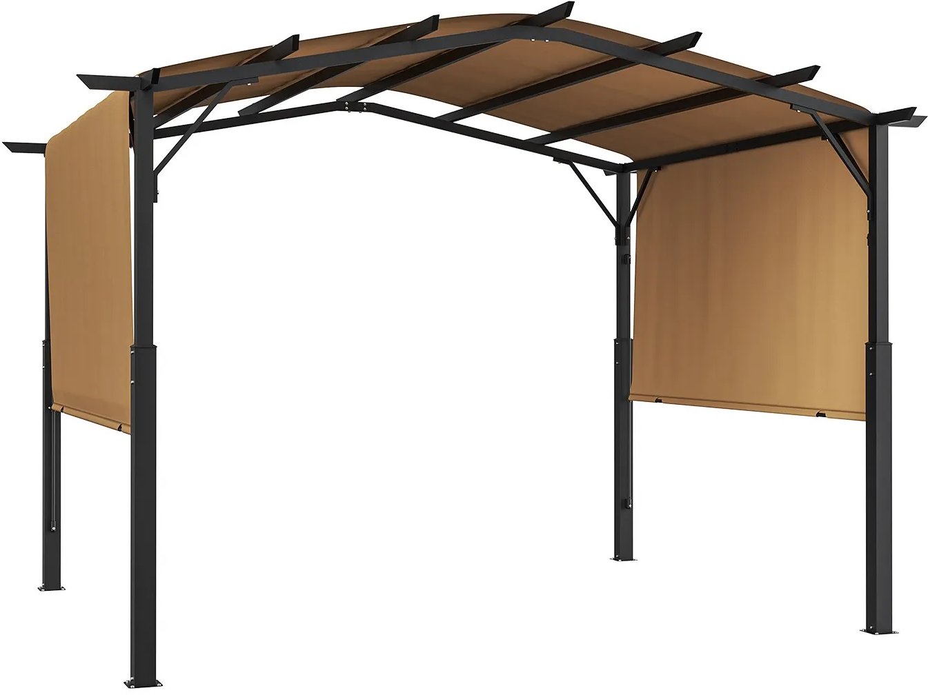 Pergola ogrodowa 3.05x3.05 m metalowa z markizą rozkładana taras ogród