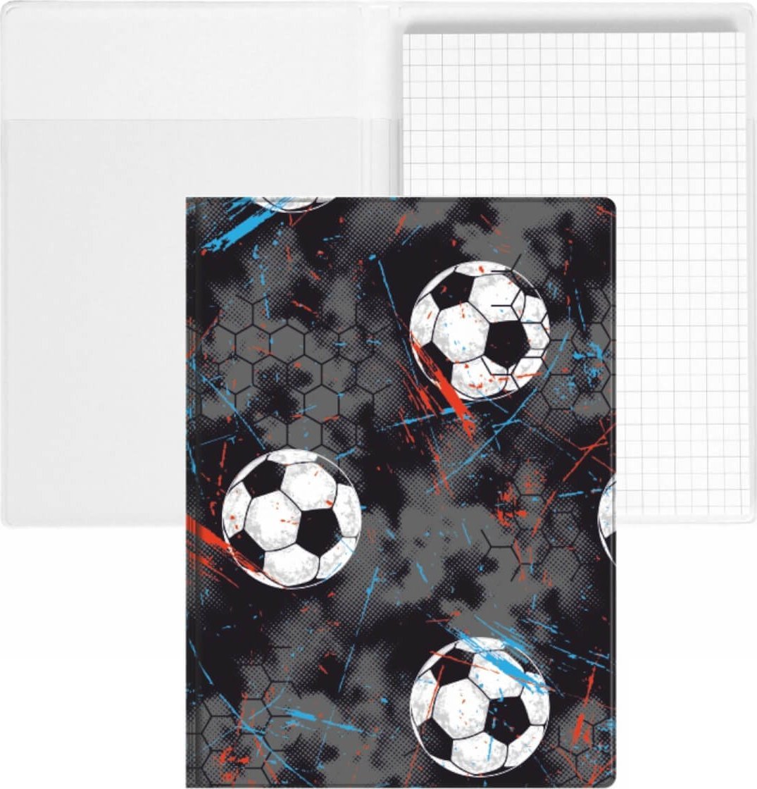 Biurfol Notes A6 z wkładem w kratkę 70g z twardą okładką 40 stron Piłki BIURFOL