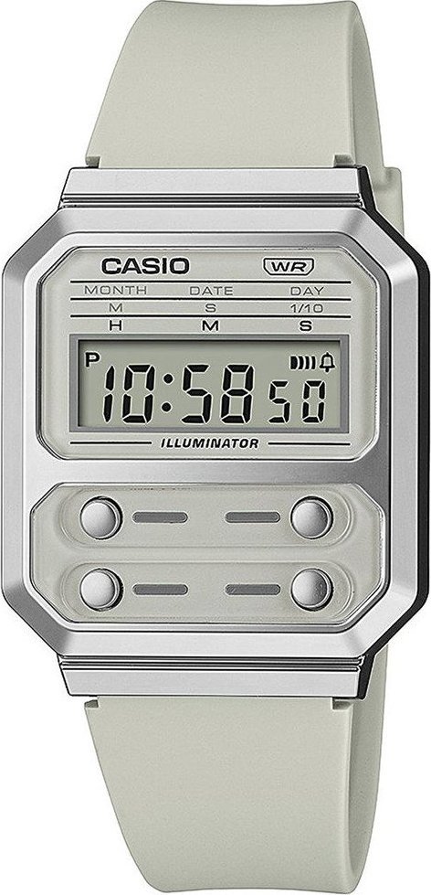 Zegarek Casio Zegarek damski Casio A100WEF-8AEF szary