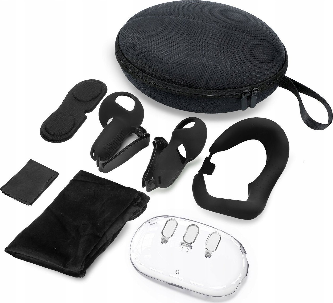 JYS Zestaw 7w1 Futerał Akcesoria Osłona Etui Do Gogli Okularów Vr Meta Quest 3 / Jys-mq016