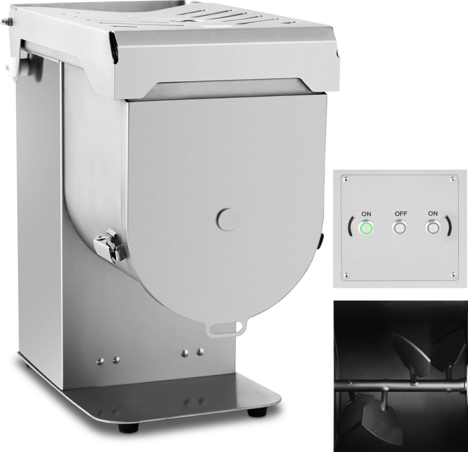 Royal Catering Mieszarka elektryczna do mięsa farszu ze stali nierdzewnej 20 l 550 W Mieszarka elektryczna do mięsa farszu ze stali nierdzewnej 20 l 5