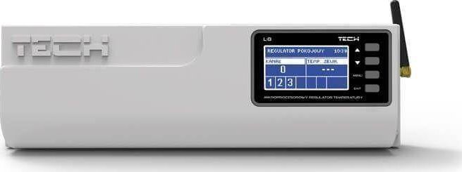 Tech Listwa montażowa L-8e bezprzewodowa do obsługi zaworów termostatycznych (8 sekcji) biała